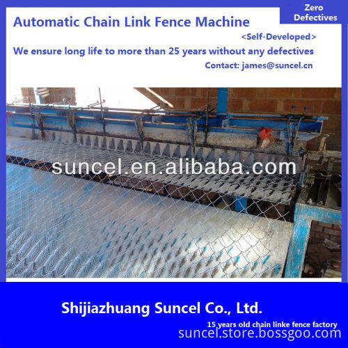 Semi-automatic chain link fence machine